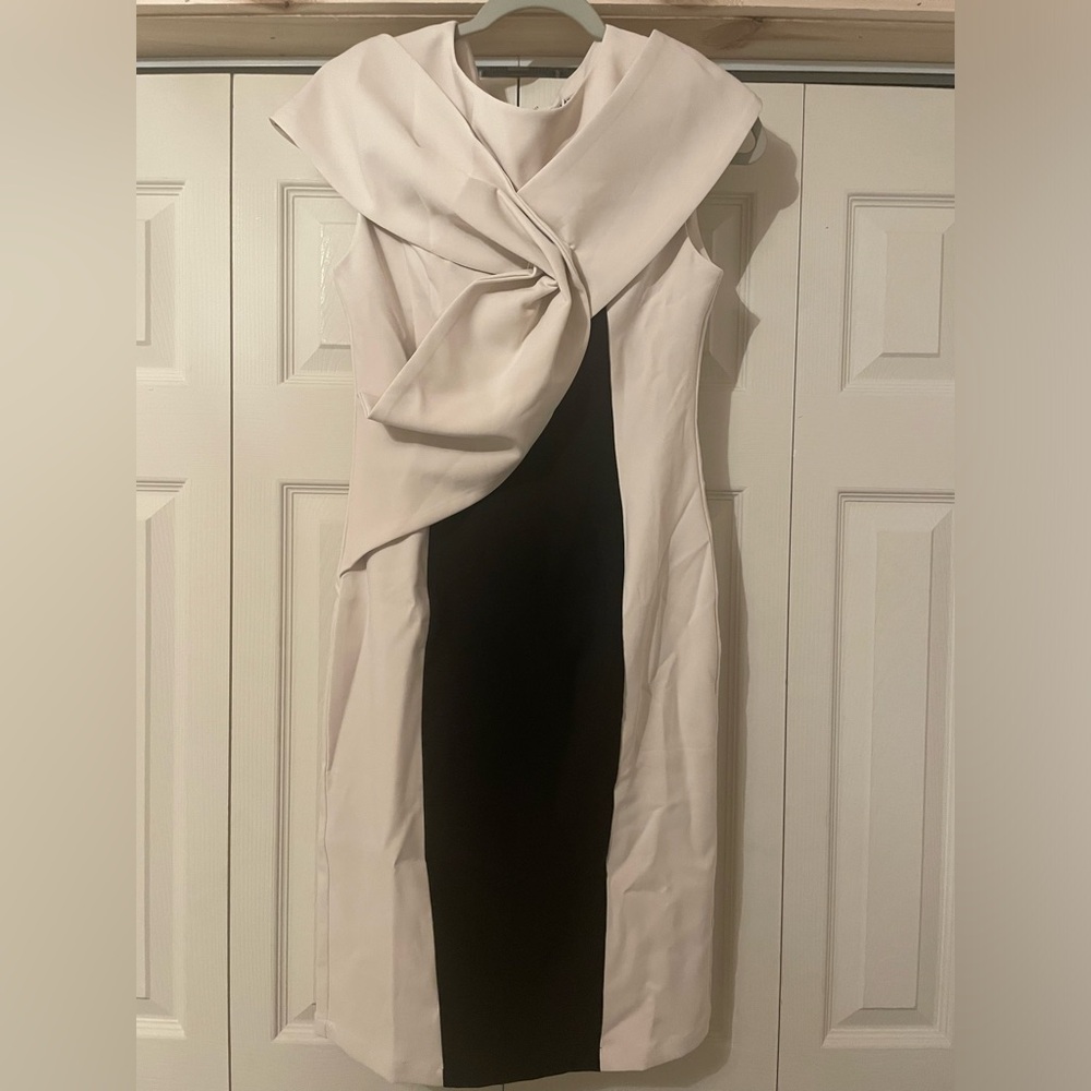 Fehaute Formal Black and White gown